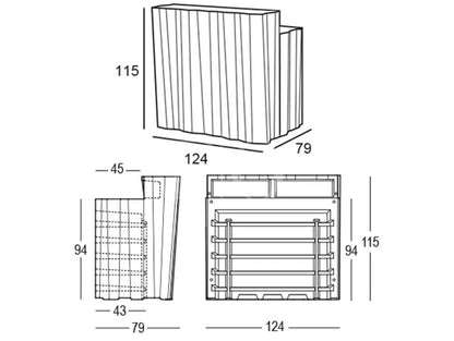 Frozen Modular Bar/Service Counter