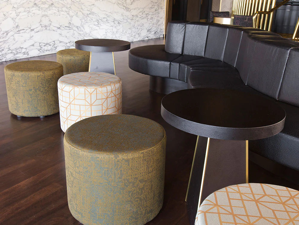 Round Upholstered Ottoman